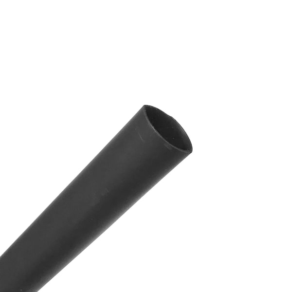 Remington Industries 1/2in. Heat Shrink 2:1 Sleeving, Black Thin-Wall PVC Tubing, 4 ft Length - 1/2PVCHSBLA4