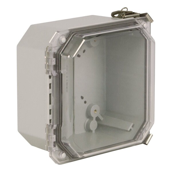 Wiegmann Fiberglass Electrical Enclosures, 12 in H, 6 in D, 10 in W, NEMA 4X, Hinged - HW-CC121006CHTL
