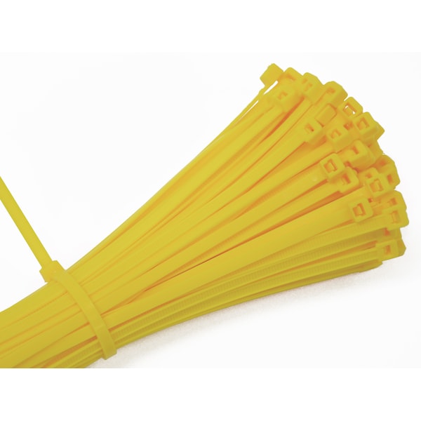 Us Cable Ties Cable Tie, 14 in., 50 lb, Yellow Nylon, 100PK - SD14YL100