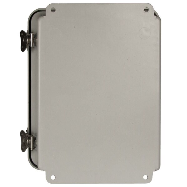 Wiegmann Fiberglass Electrical Enclosures, 12 in H, 6 in D, 10 in W, NEMA 4X, Hinged - HW-RHJ121006CHTLW