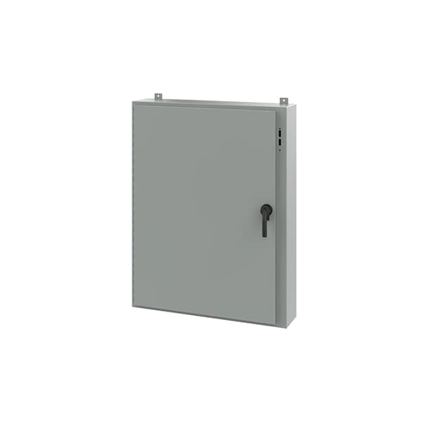 Nvent Hoffman Steel Electrical Enclosures, 48 in H, 8 in D, 37.38 in W, NEMA 12, Hinged - A48SA3808LPPL