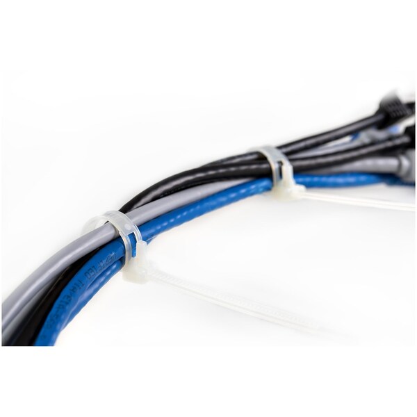 Startech.Com 100 Pk Lg 8" Wht Reuse Zip Ties - CBMZTRB8