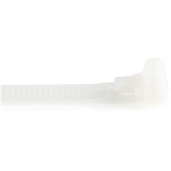 Startech.Com 100 Pk Lg 8" Wht Reuse Zip Ties - CBMZTRB8