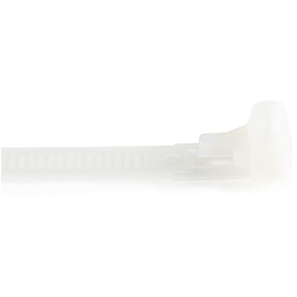 Startech.Com 100 Pk Lg 8" Wht Reuse Zip Ties - CBMZTRB8