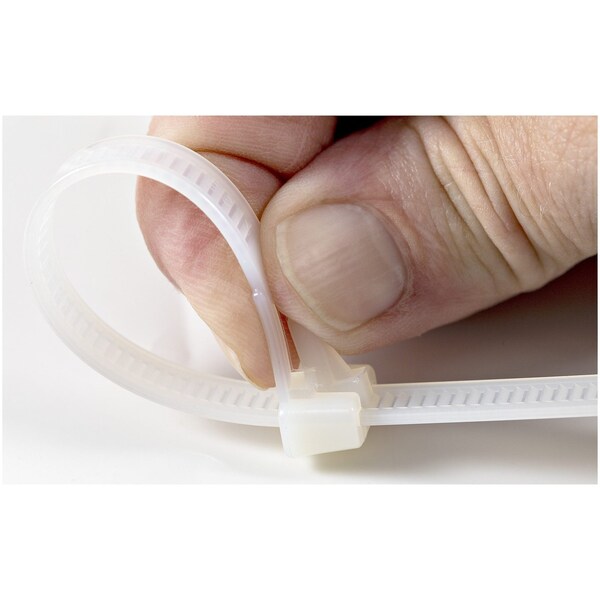 Startech.Com 100 Pk Lg 8" Wht Reuse Zip Ties - CBMZTRB8