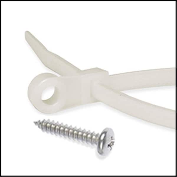 Evermark EverMark EM-07-50-MH-9-C 7 in. Natural Mounting Hole Cable Tie; 50 lbs - Pack of 100 - EM-07-50-MH-9-C