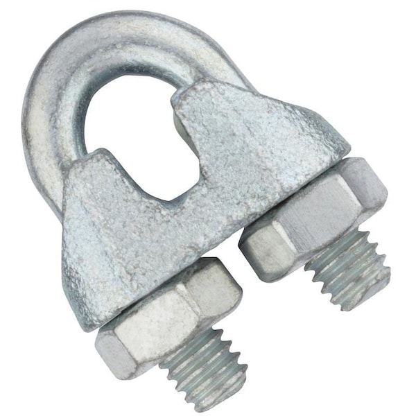 National Hardware Wire Cable Clamp, 14 in Dia Cable, 1732 in L, Malleable IronSteel - N889-015
