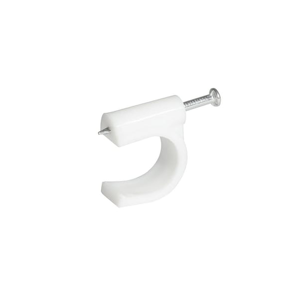 Surtek White Coaxial Cable Clips 6 mm 20 Pieces - GRAC6