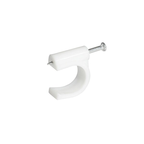 Surtek White Coaxial Cable Clips 10 Mm 20 Pieces - GRAC10