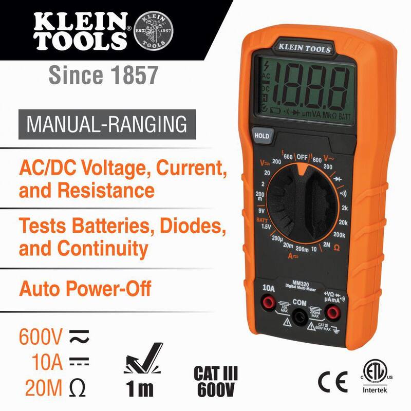 Juego de Herramientas Eléctricas Premium Klein Tools Multimeter, Voltage Tester and Outlet Tester (69355) - 69355.