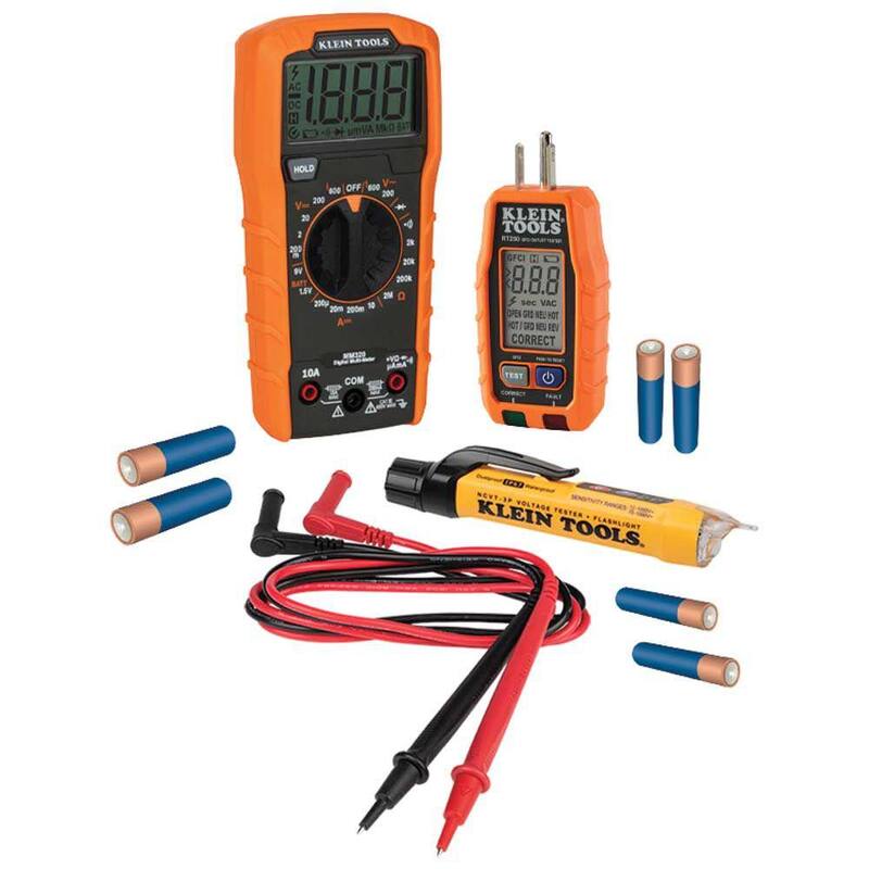 Juego de Herramientas Eléctricas Premium Klein Tools Multimeter, Voltage Tester and Outlet Tester (69355) - 69355.