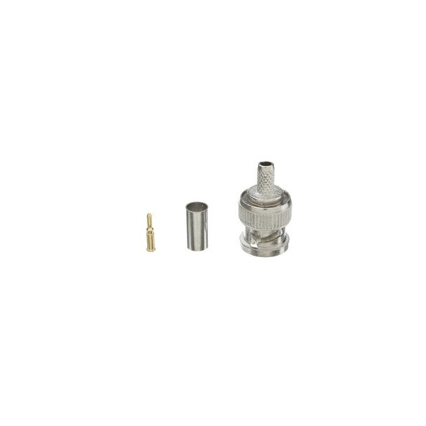 Swe-Tech 3C RG58 Solid Core BNC Male Crimp Connector, 50 Ohm, 3 Piece Set - FWT31X1-05500