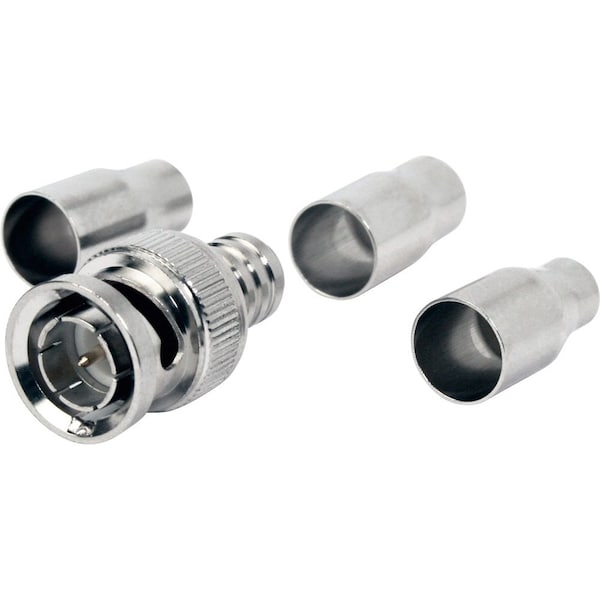Quest Technology International BNC (Male) Connector, 50 Ohm - 2Pc-Crimp-On, Universal (With 3 Ferrules) - CBN-2125
