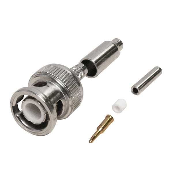 Quest Technology International BNC (Male) Connector, 50 Ohm - 5Pc-Crimp-On, Rg-174 Pvc - CBN-3116