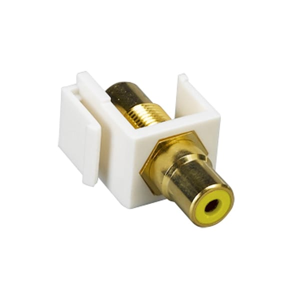 Quest Technology International RCA (F-F) Keystone Insert, 75 Ohm - Yellow - NIN-1402
