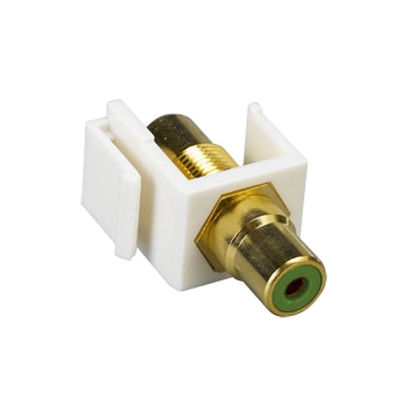 Quest Technology International RCA (F-F) Keystone Insert, 75 Ohm - Green - NIN-1405