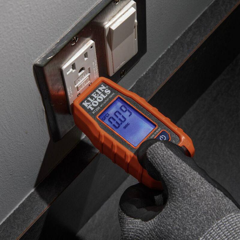 Kit de prueba eléctrica sin contacto de voltaje y receptáculo GFCI Premium de Klein Tools - RT250KIT