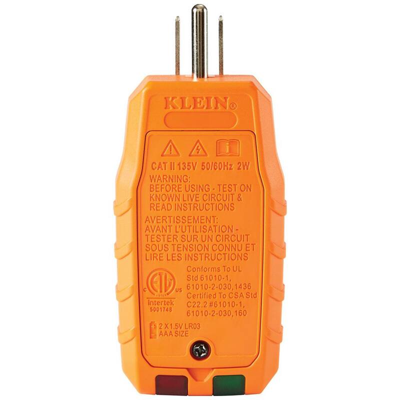 Kit de prueba eléctrica sin contacto de voltaje y receptáculo GFCI Premium de Klein Tools - RT250KIT