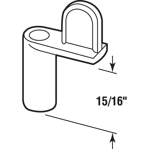 Prime-Line Diecast Zinc 15/16 in. Offset Window Screen Clip, Almond 8 Pack - L 5821