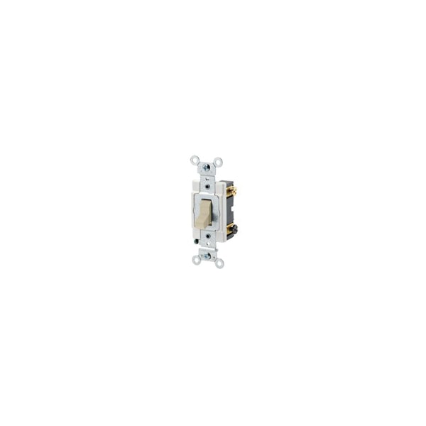 Interruptor basculante Leviton de 20A 120 277V de 4 vías Tgl Sw blanco - 1224-SW