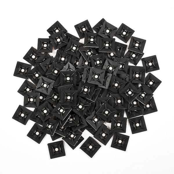 South Main Hardware 1-in  Mounting Pad N.A-lb, Black, 100 Speciality Tie - 222089