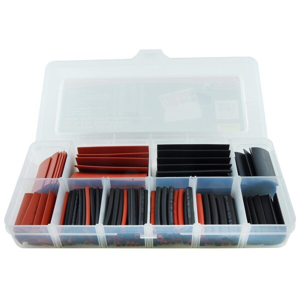 K-Tool International Heat Shrink Tubing Assortment Set, 216 Pi - KTI00033