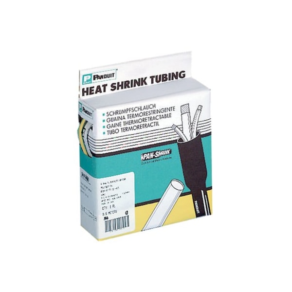 Panduit Thin Wall Heat Shrink Tubing, 0.19", 25ft - HSTT19-Q