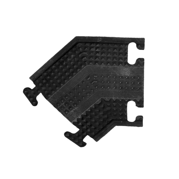 Kable Kontrol 45 Deg Left Turn For FCC999 Drop Over Cord Cover, Black - FCC999-ELL-BLACK