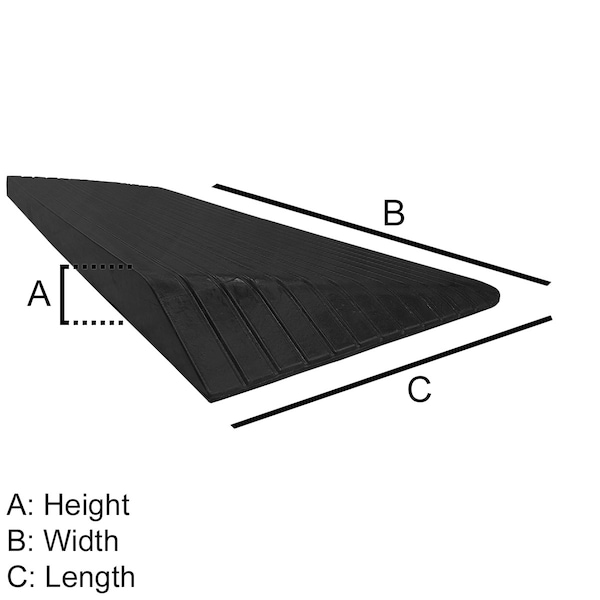 Electriduct Electriduct Rubber Power Wheelchair Threshold Ramps - CR-RPS-WC-3.5