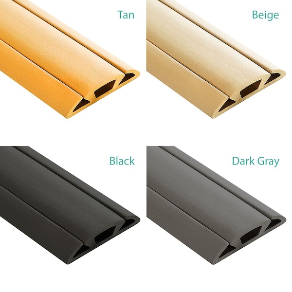 Electriduct Neoprene 3-Channel Cord Protector & Concealer- 15FT- Black - CC-RI-CP-15-BK