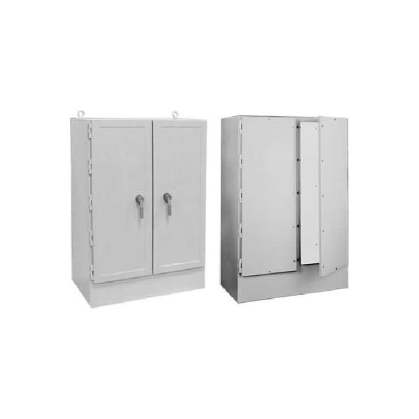 Pentair Equipment Protection Fiberglass Electrical Enclosures, 72 in H, 24-1/2 in D, 49 in W, NEMA 4X, Screw On - A724925FGFS3PT