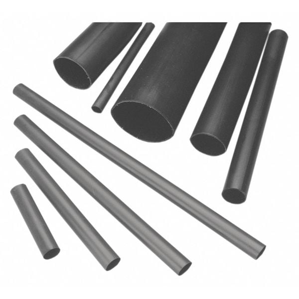 Burndy Heat Shrink Tubing, Black, 3/4"dia, 4ft. - HSB34H48PF5