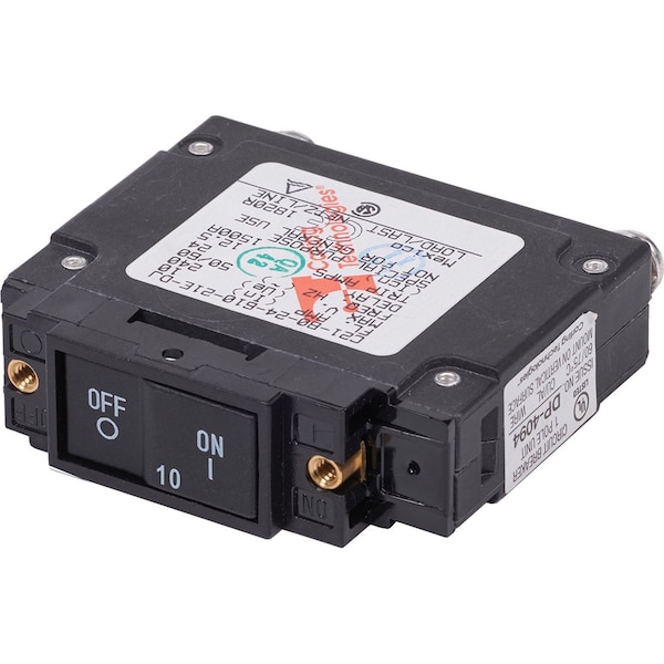Blue Sea Systems Circuit Breaker, 10A, 1 Pole, 240V AC, 5kA - 7455