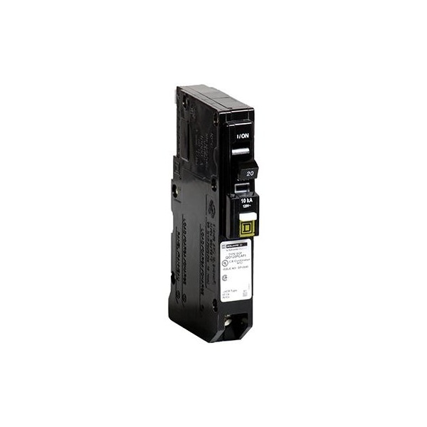 Square D Miniature Circuit Breaker, QO Series, 20A, 1 Pole, 120V AC, 10kA at 120V AC - QO120PCAFIC