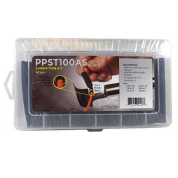 Car Certified Tools Adhesive Lined Heat Shrink Tube Kit - 42 Piece - PPST100AS