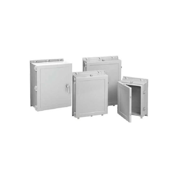 Pentair Equipment Protection Fiberglass Electrical Enclosures, 30-1/4 in H, 8 in D, 24 in W, NEMA 4X, Hinged - A30H2408GQRLP