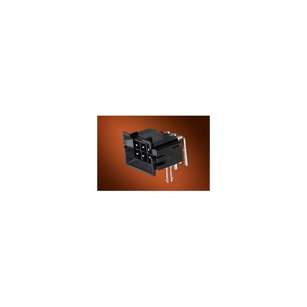 Molex MF SMC RA Hdr w/.094 Clip Tin 6Ckt - 43810-0046