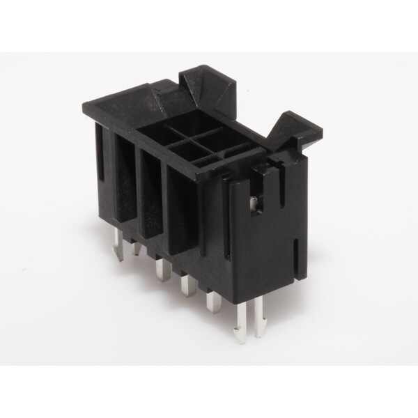Molex MF SMC Vert Hdr w/.094 Clip Gold 6Ckt - 44068-0057