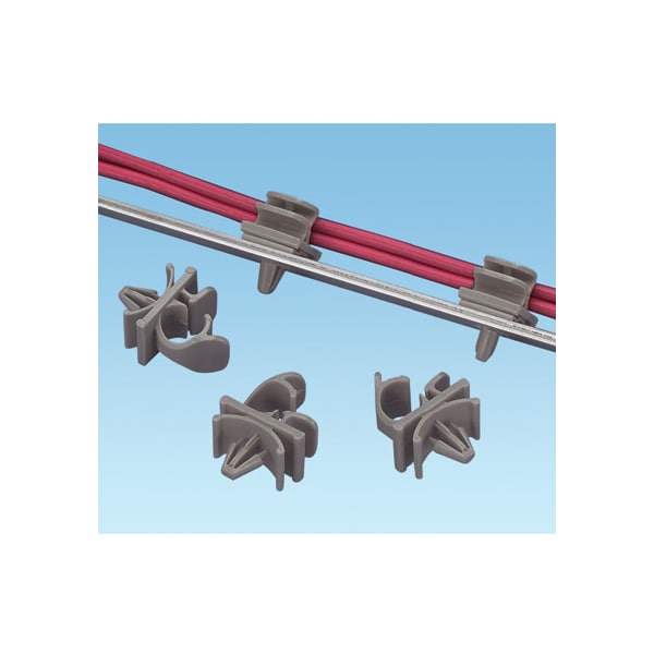 Panduit Latching Wire Clip, Push Mount, .75" (19.1mm, LWC75-H25-L14, PK 50 - LWC75-H25-L14