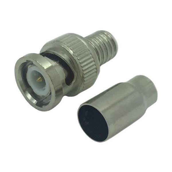 W Box BNC CRMP RG59, 6 PVC 50 OH, 10PK - 0E-BNC2UTP