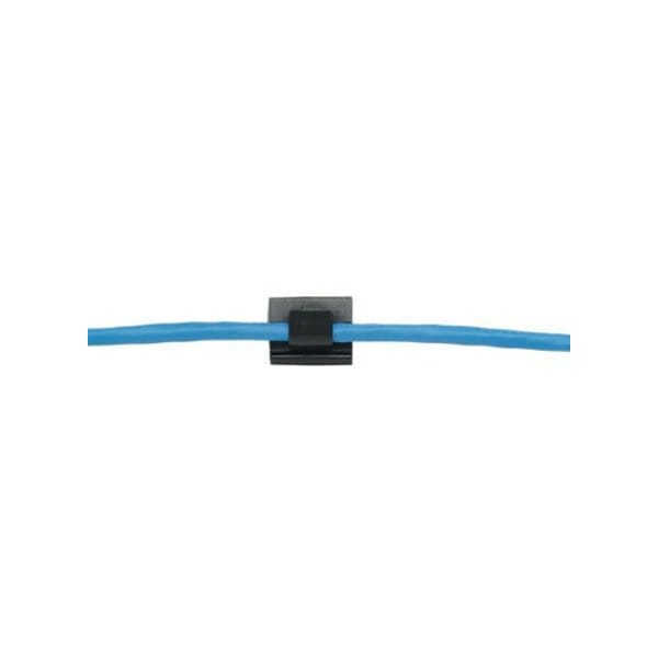 Panduit 1" L, 1" W, Black Plastic Wire Clip, Indoor/Outdoor: Indoor - ACC38-A-M20