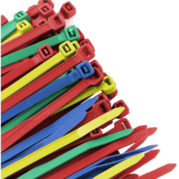Us Cable Ties Cable Tie, 14 in., 50 lb, Assort. Color, 100PK - SD14AC100