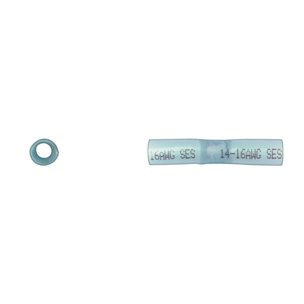 Disco Blue Heat Shrink Butt Conn 14-16 AWG Solder/Seal Type PK15 - 10712PK