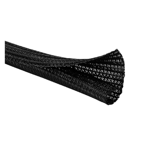 Kable Kontrol Kable Kontrol® Wrap Around Braided Sleeving - 1/4" Inside Diameter - 10' Length - Black - BSSCE0.25-10