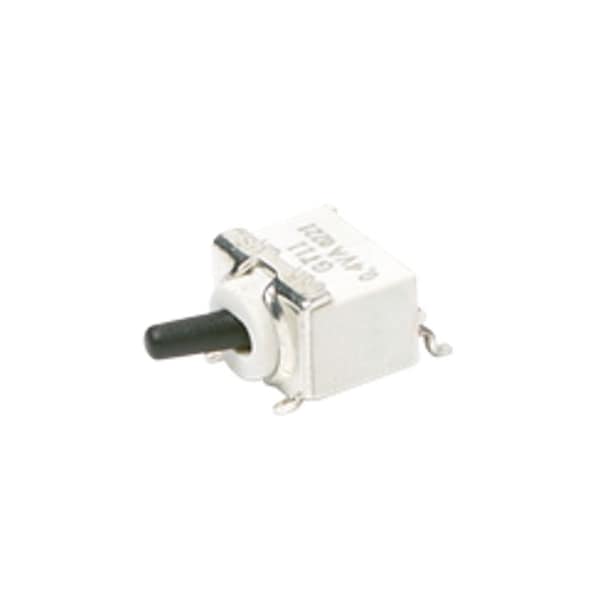 Componente de interruptor de palanca C&K, Dpdt, Encendido-Apagado, Trabado, 0.02A, 20Vdc, 6 orificios en PCB, Terminal de soldadura, Palanca - GT23MAVBE