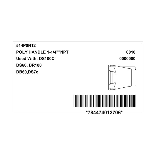 Meltric 514P0N12 HANDLE w/NPT - 514P0N12