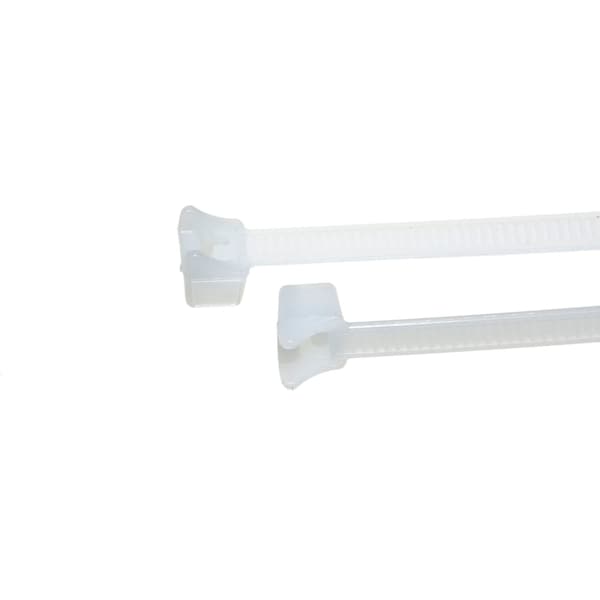 Us Cable Ties Cable Tie, 8 in., Clamp Head, Natural Nylon, 100PK - CH8N100