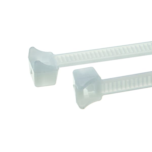 Us Cable Ties Cable Tie, 8 in., Clamp Head, Natural Nylon, 100PK - CH8N100