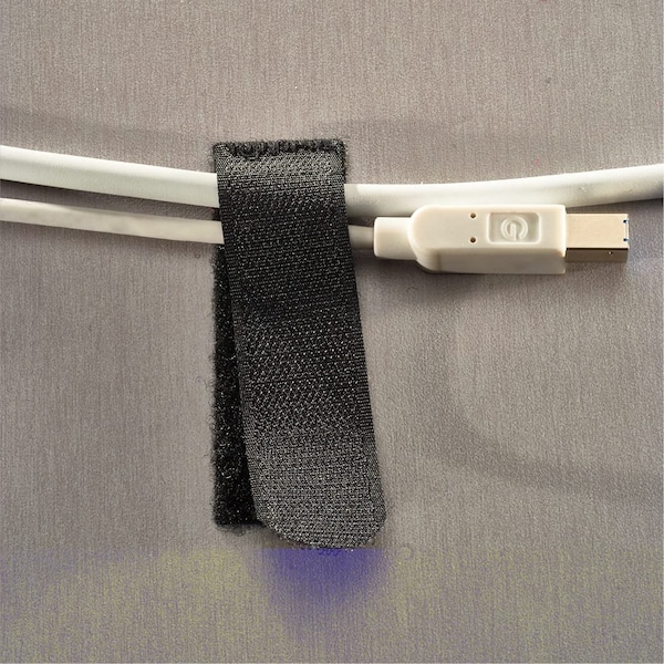 Rip-Tie Strap, Adhesive Back, Black, 1x3", PK20 - B-H3-E20-BK