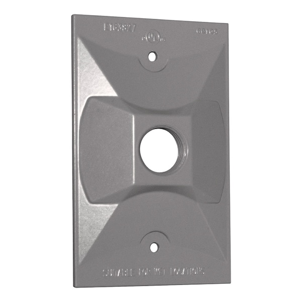 Sigma Electric Electrical Box Cover, 1 Gang, Rectangular, Metal Die-Cast, Cluster, Lampholder Cover - 14371